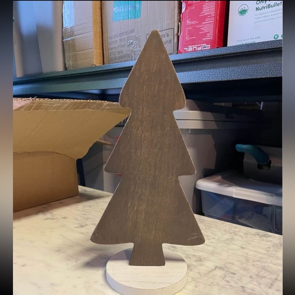 (9) Wooden Tree Décor -11" x 5.5"